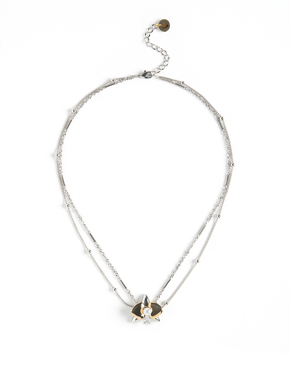 Колье "Flower triangle" bicolor