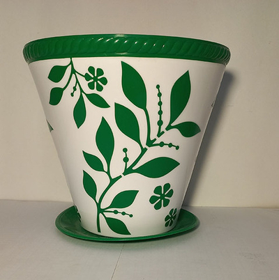 Кашпо Прованс 2.5 л. с под. (зел-бел)