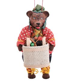 RK-876/2 Кукла подвесная «Медведь в колпаке с корзинкой грибов»