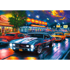 Pazl / Пазлы / Puzzles - "1000 Premium Plus" - Tea Time: Night drive