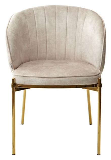 Стул DIANA VBP-207 античный бежевый, велюр / золотой каркас М-City