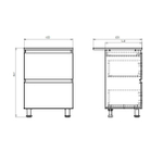 Кухонный модуль Виго с вставками из дуба, со столешницей