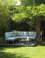 Модуль угловой пластиковый с подушками Nardi Komodo Elemento Angolo, тортора, лед