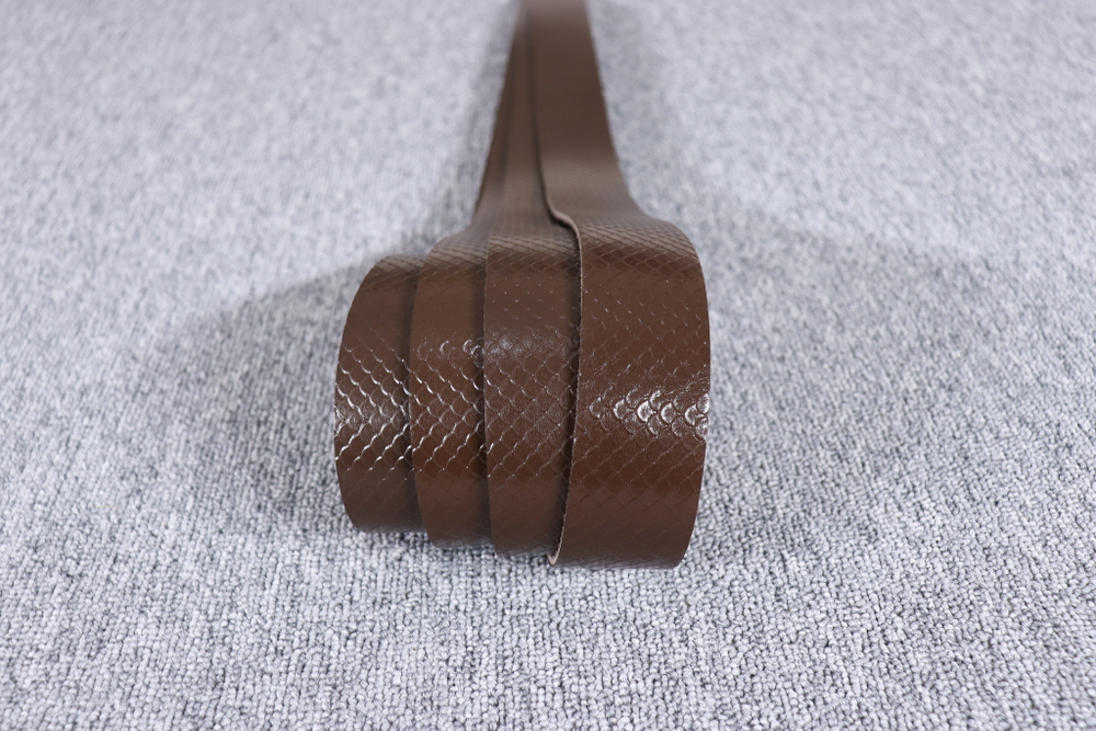 Ременная заготовка Шоколад с лицевой отделкой + плита Черная мамба