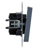 BRITE Выключатель 1-клавишный самовозвратный 10А ВС10-1-4-БрМ маренго IEK
