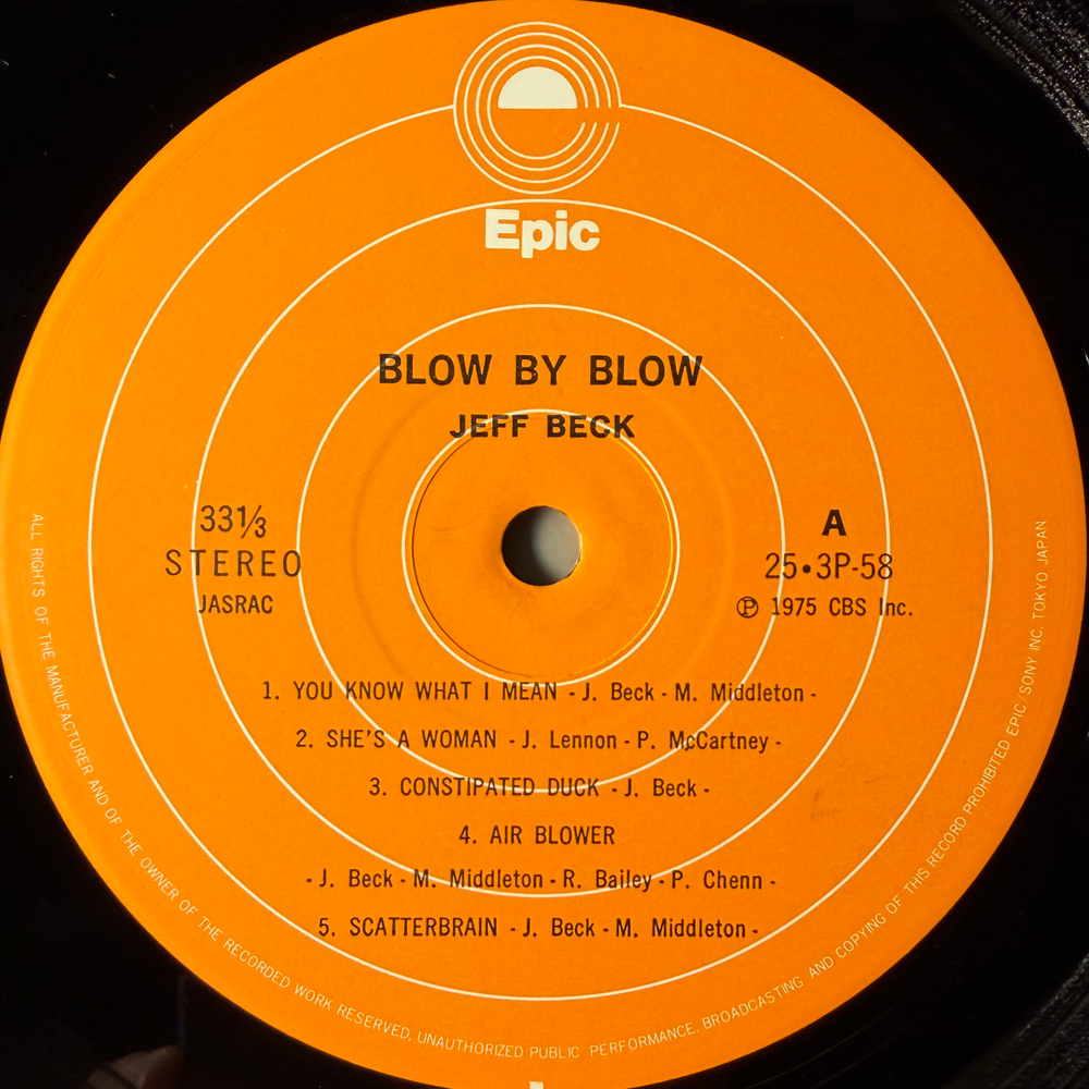 Jeff Beck ‎– Blow By Blow (Япония 1979г.) Т