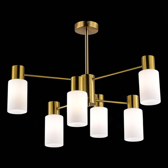 SLE1139-302-06 Светильник потолочный Латунь/Белый E14 6*60W