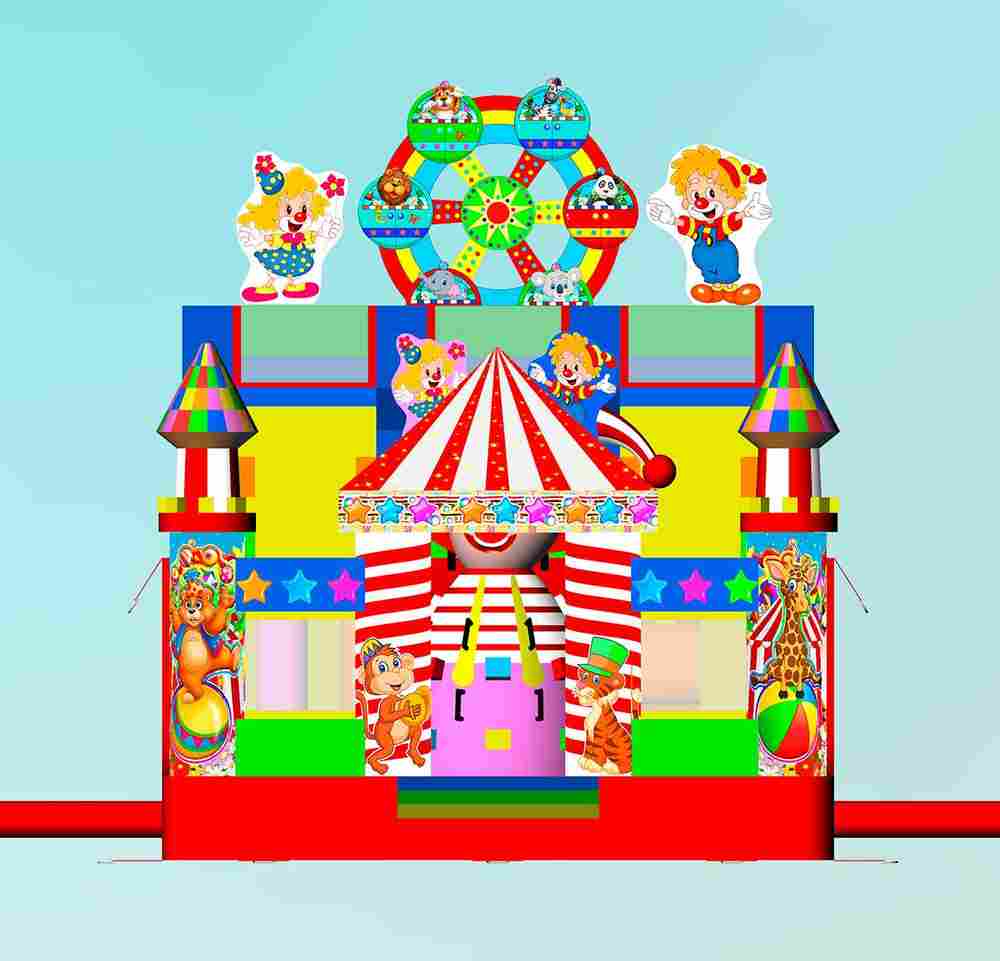 Коммерческий надувной  батут " Цирковой" 7*4*4,5м