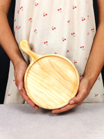 Деревянная менажница из Сибирского кедра для подачи, сервировки "Гамбургер"