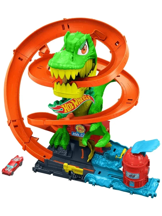Автотрек Хот Вилс Атака огненного Ти-Рекса JBM73