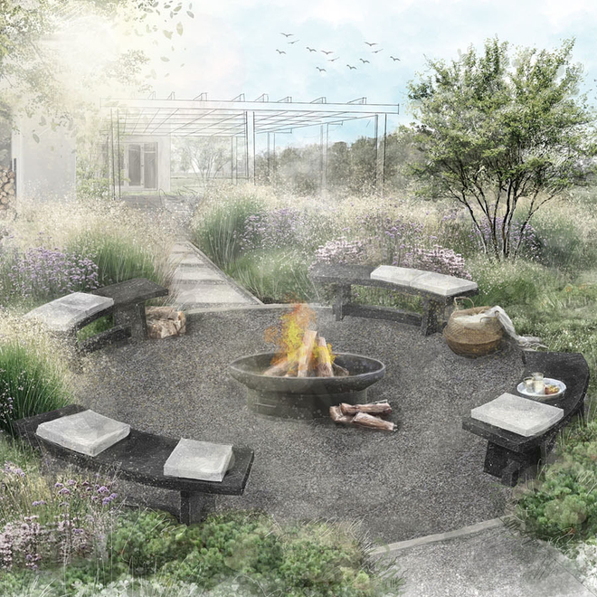 Костровая зона Concretika Итальянский дворик