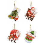 Открытка новогодняя Basir, серия "Новый год", с блёстками, 9*7 см, 128 шт