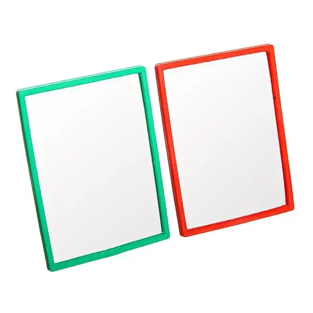 Зеркало настольное в пластиковой оправе «Классика» прямоугольник, подвесное 9,5*7см (Стикер на минивложение)