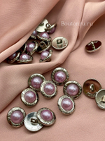 Пуговицы Шан. Жемчуг серебро светло-лиловые (лавандовые) (скидка)