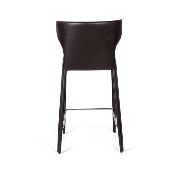 Полубарный стул Austin, темно-коричневая кожа