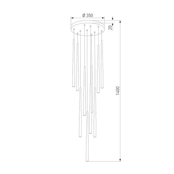 Подвесная люстра TK Lighting 10118 Piano