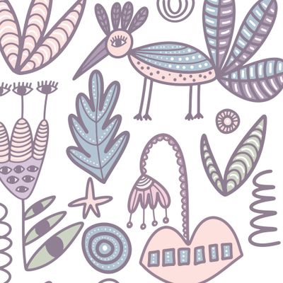 Волшебные птицы и цветы