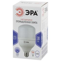 Лампа светодиодная POWER ЭРА STD LED T100-30W-6500-E27 30Вт колокол холoдный дневной свет Е27 | Лампы cветодиодные POWER