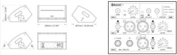 FBT X-PRO 112MA активный монитор, 1200Вт, динамик 12 дюймов