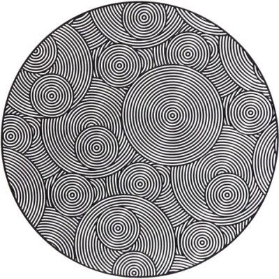 Салфетка на стол 38см «Бесконечность», черная