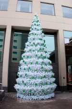 Уличная елка каркасная "Уральская белая" (белая пвх) 12 м