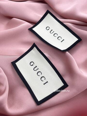 Бирка Гучч. черно-бежевая 65 мм