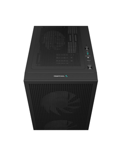 Корпус Deepcool CH360 WH без БП, боковое окно (закаленное стекло), 2x140мм ARGB LED вентилятор спереди и 1x120мм ARGB LED вентилятор сзади, белый, mATX