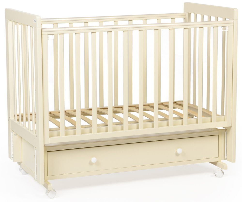 Детская кроватка Tutis Cloud 4 с маятником и ящиком VD25-2122202 ваниль