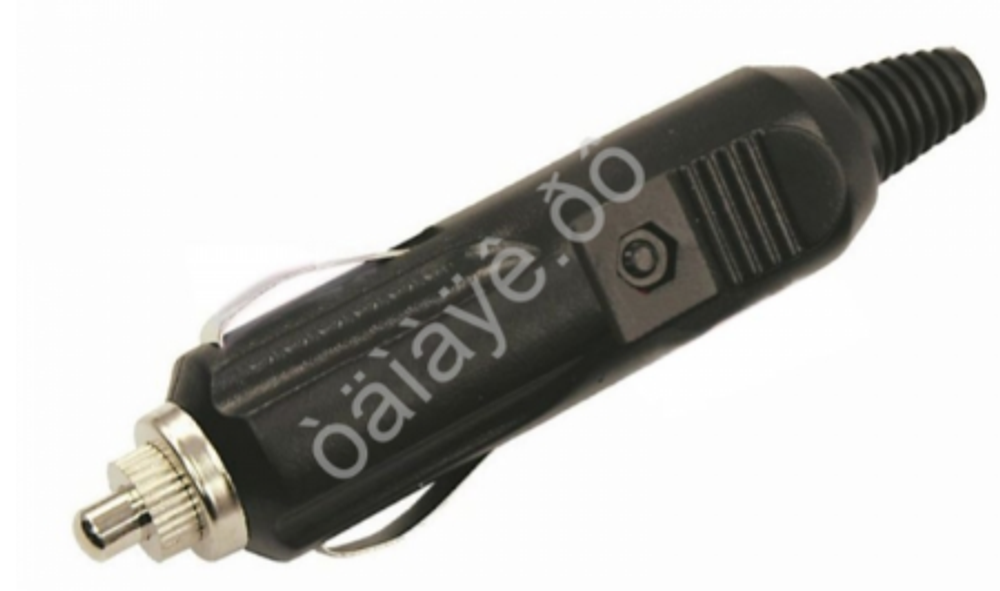 Штекер в прикуриватель длинный №2 черный с Предохранителем 160202м