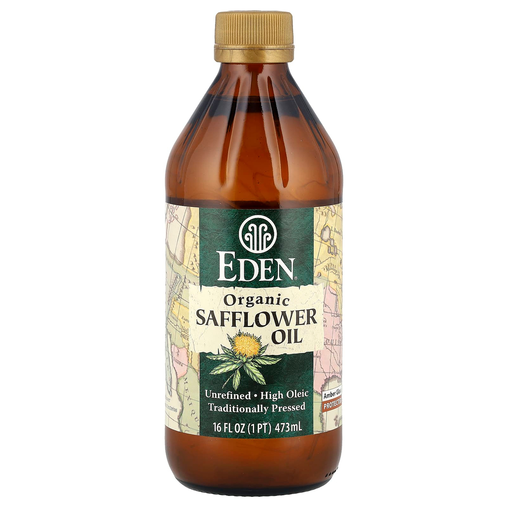 Eden Foods, Органическое сафлоровое масло, нерафинированное, 16 жидких унций (473 мл)