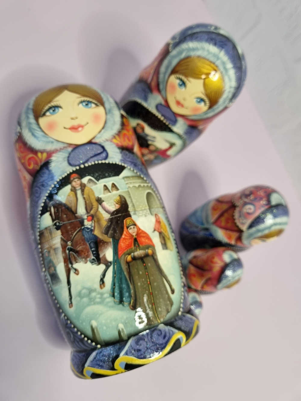 Матрешка 18см "Русские мотивы" 5 мест