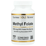California Gold Nutrition, метилфолат и витамин C, 120 растительных капсул
