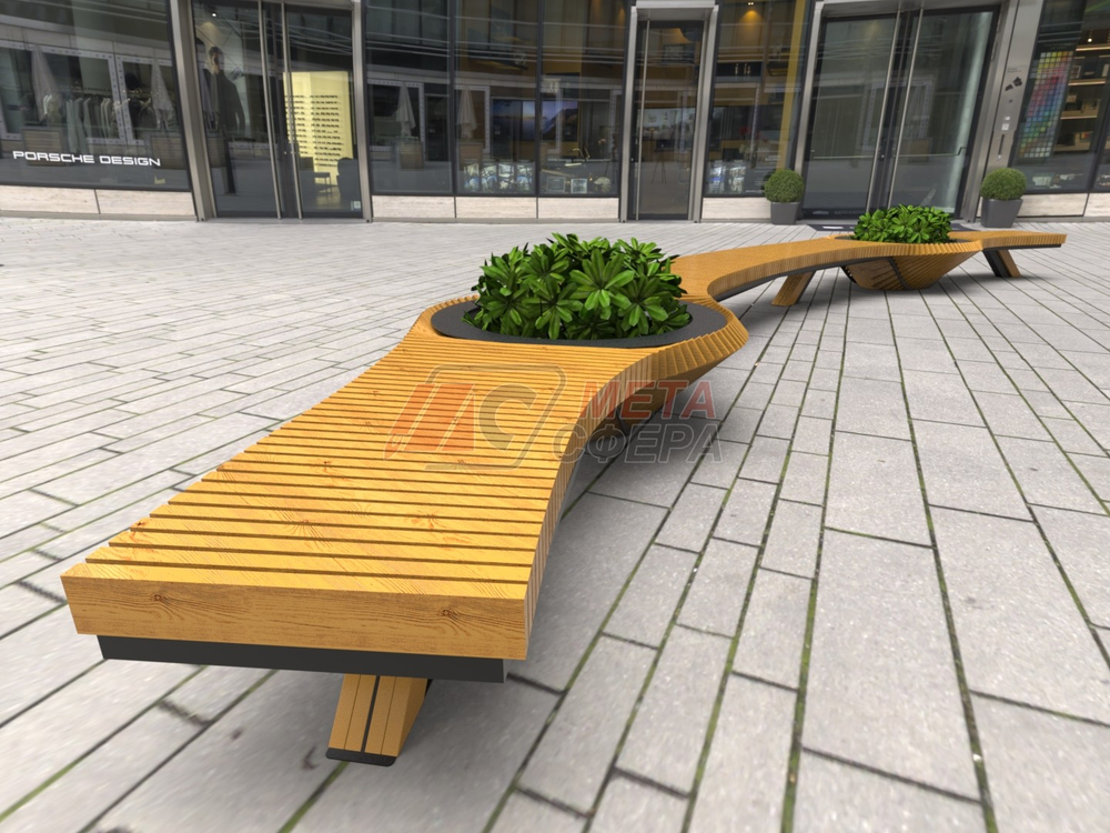 Лавка с цветочницами Botanic Twist