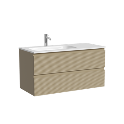 Тумба подвесная SANCOS Folk левая 995х445х500, c двумя ящиками оснащенными доводчиками, Капучино, арт.FL100LCP