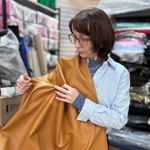 Экокожа на флисе Охра