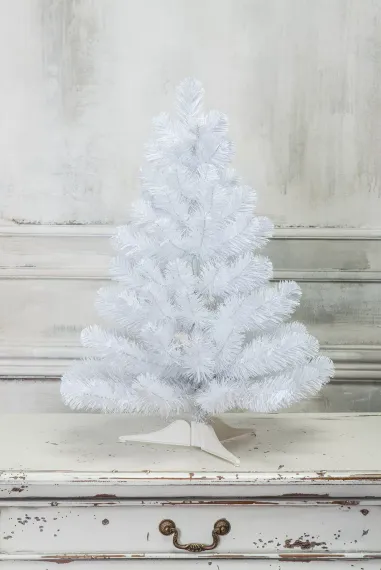 Искусственная елка Жемчужная белая 45 см., мягкая хвоя ПВХ, ЕлкиТорг (16045)