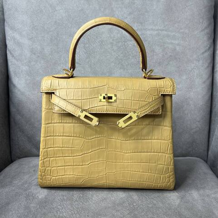 Сумка Hermes из кожи крокодила 25 см