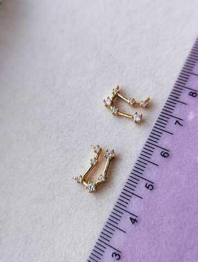 262-б Подвеска "Знак зодиака" с фианитами 11мм, близнецы, позолота