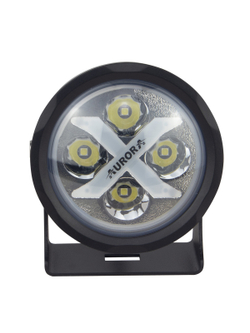 Светодиодные фары дальнего света AURORA 102 мм 40W с RGB подсветкой (комплект 2 шт)