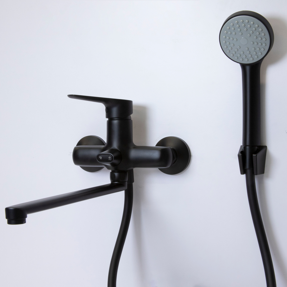 Смеситель для ванны и раковины 35k MIXLINE ML14-02BL ЧЕРНЫЙ