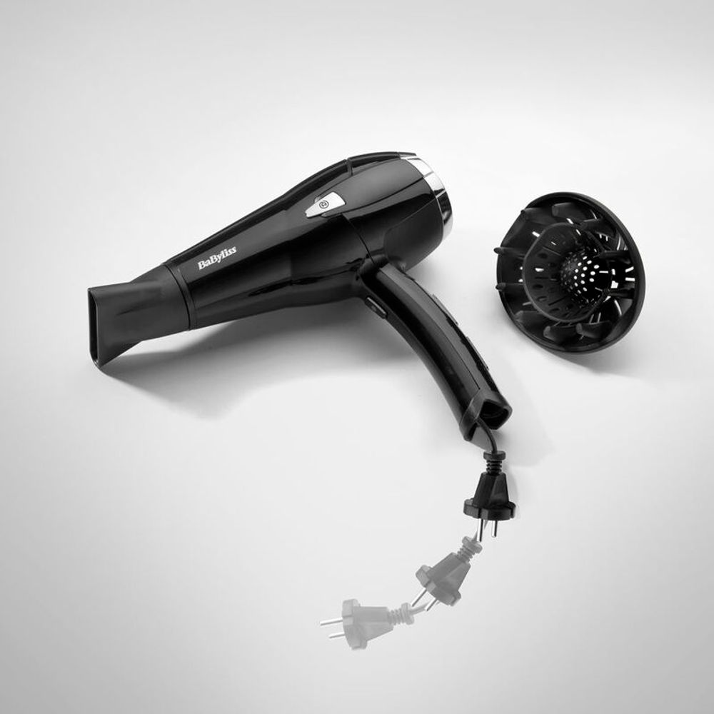 Фен BaByliss Cordkeeper 2000 D374DE черный - 2