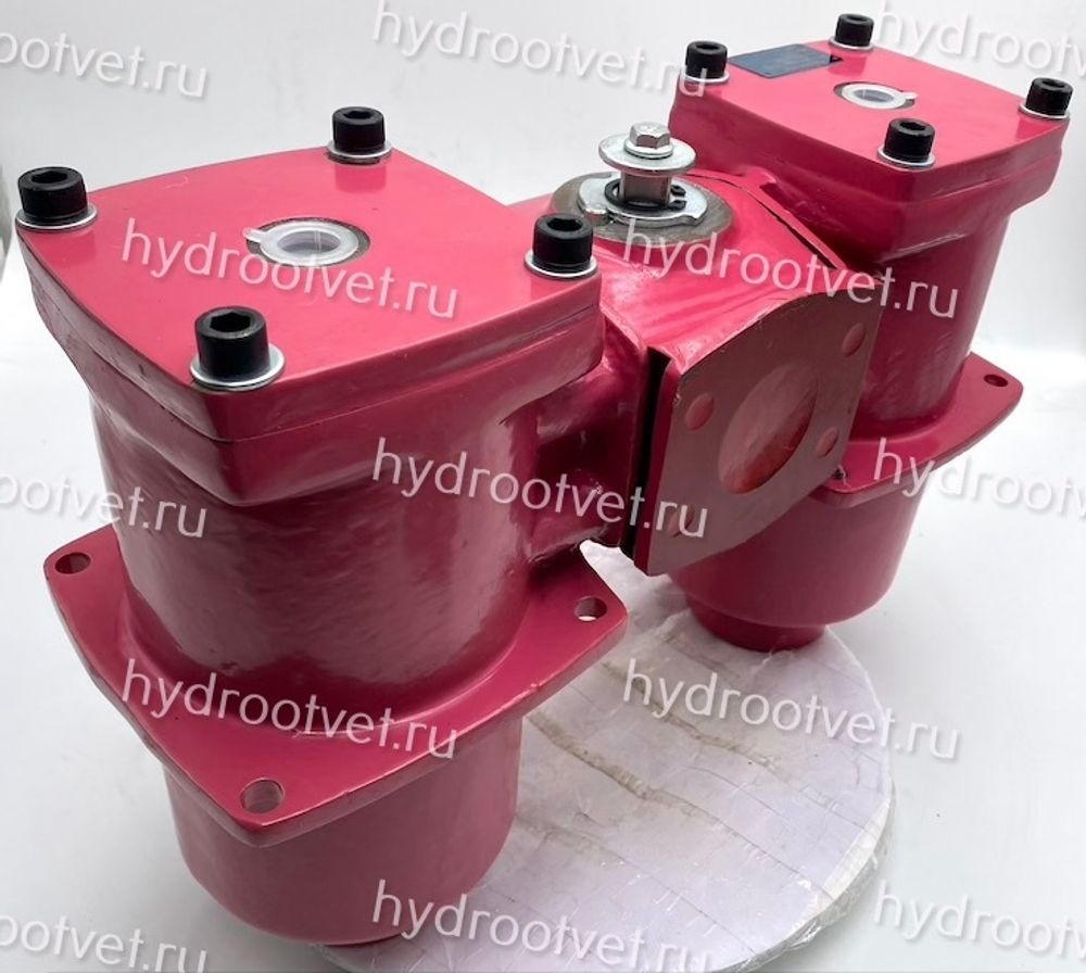 WKRFDON330DAL10D1.X/-L24 - Сливной фильтр гидравлический сдвоенный модели RFD тонкость фильтрации 10 мкм, типоразмер 330, вид присоединения: фланец SAE 2" (DN50), материал корпуса - алюминий, рабочее давление до 25 бар, визуально-электрический (лампа с напряжением 24В) индикатор загрязнения