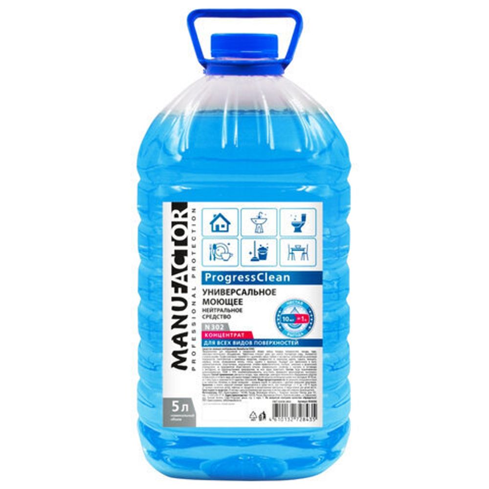 Средство моющее универсальное 5 л MANUFACTOR PROGRESSCLEAN, ПЭТ, N30206