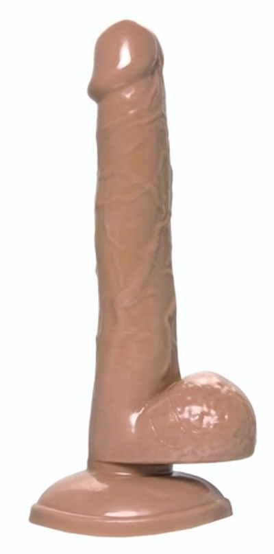 Коричневый фаллоимитатор-реалистик Delion - 20,5 см. (Цвет: коричневый)