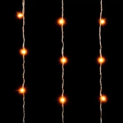 Светодиодный занавес 2*3 м., 600 желтых LED ламп, облегченный, прозрачный провод ПВХ, LTC (PCL600NOT-10-2Y)
