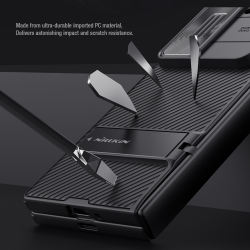 Усиленный чехол с защитной шторкой для камеры от Nillkin для Samsung Galaxy Z Fold 6 5G, серия CamShield Fold Case-Bracket Version (версия с подставкой)