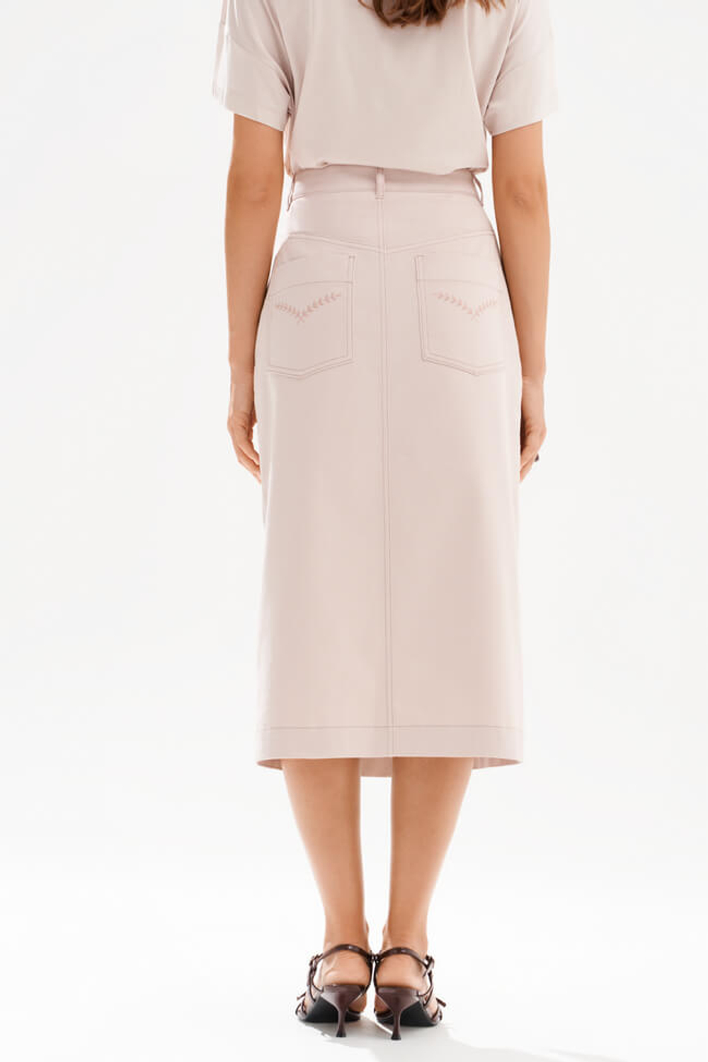 4961 Юбка женская (пудровый)