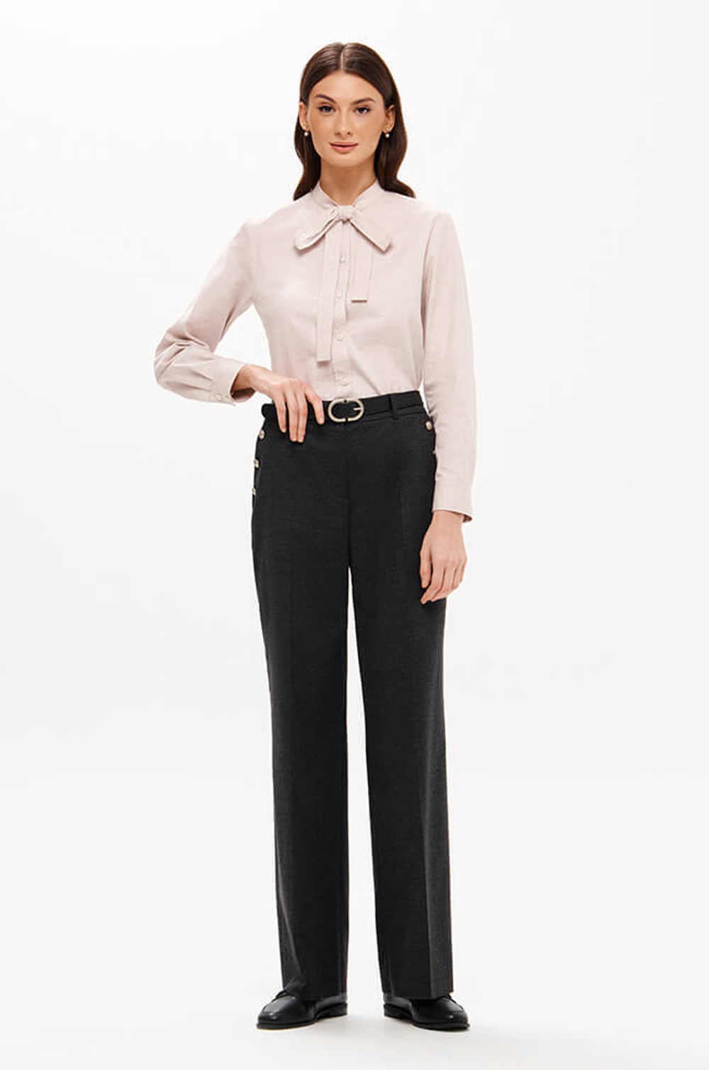 23379 Блузка женская (пепельно-розовый)