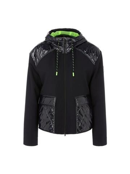 Marc Cain Куртка спортивная с капюшоном и лаковыми вставками