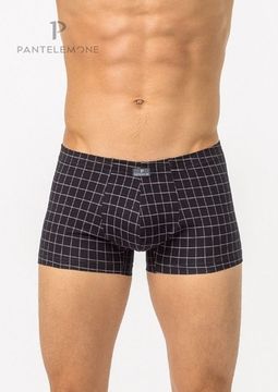 Трусы мужские боксеры Pantelemone PMH-1266, клетка черная бистр